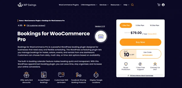 bookings for woocommerce