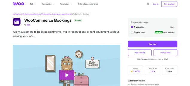 woocommerce bookings