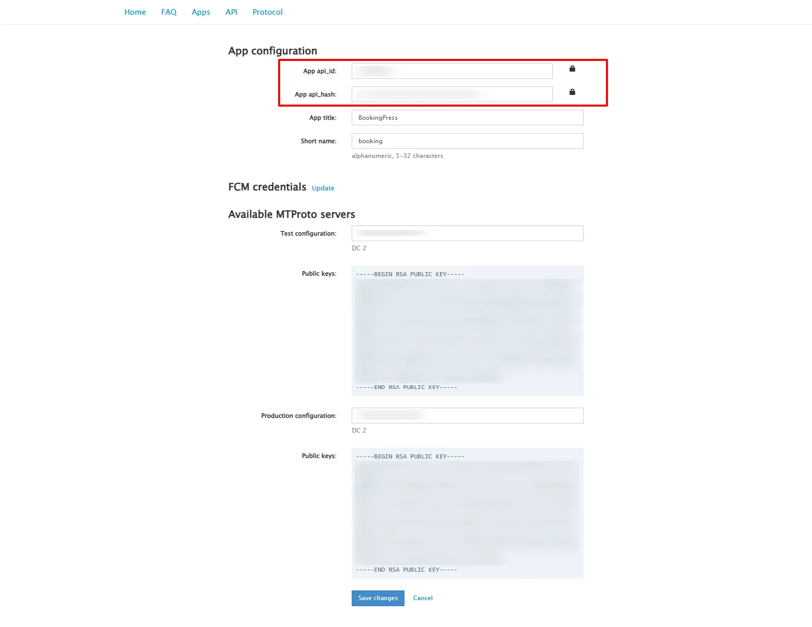 App Configuration