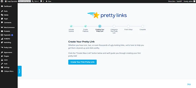 create pretty links