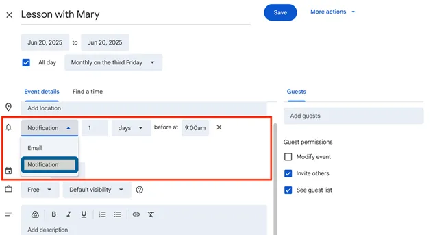 Enable notifications
