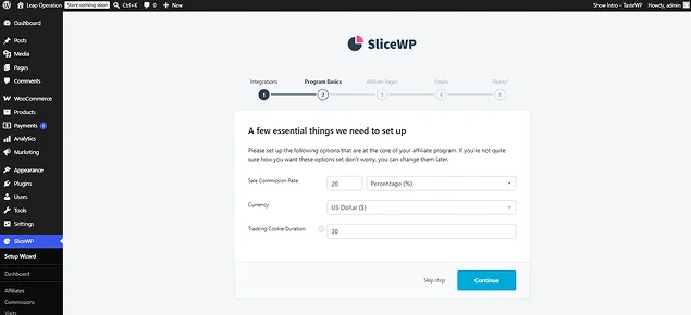 program basics in slicewp