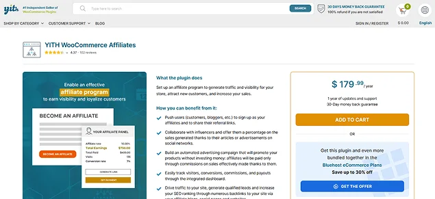 yith woocommerce affiliates