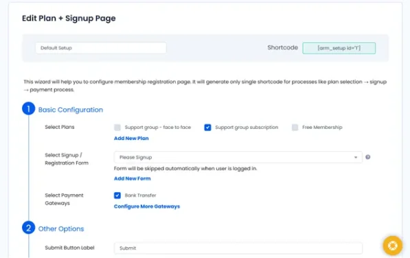 Signup Page