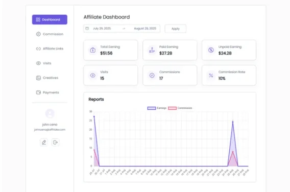 AffiliatePress user dashboard
