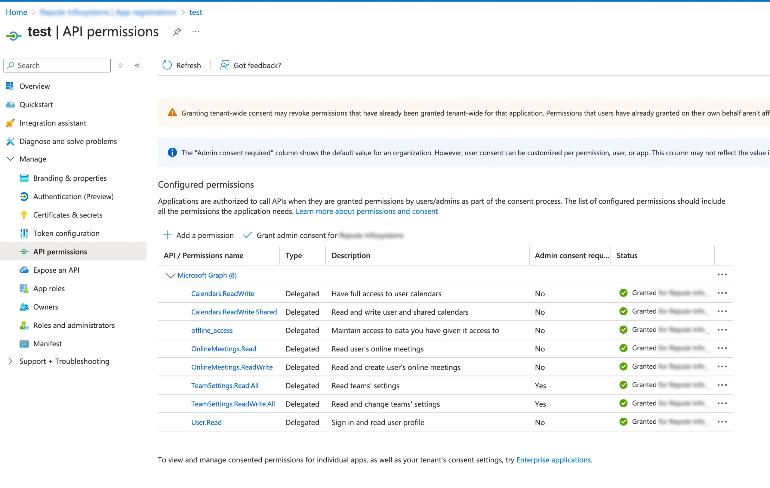 API Permissions