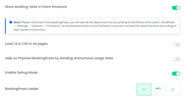 BookingPress Time Zone Feature