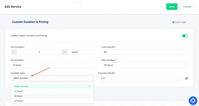 Set Maximum Custom Durations