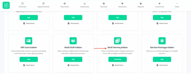 multi service add-on Installation