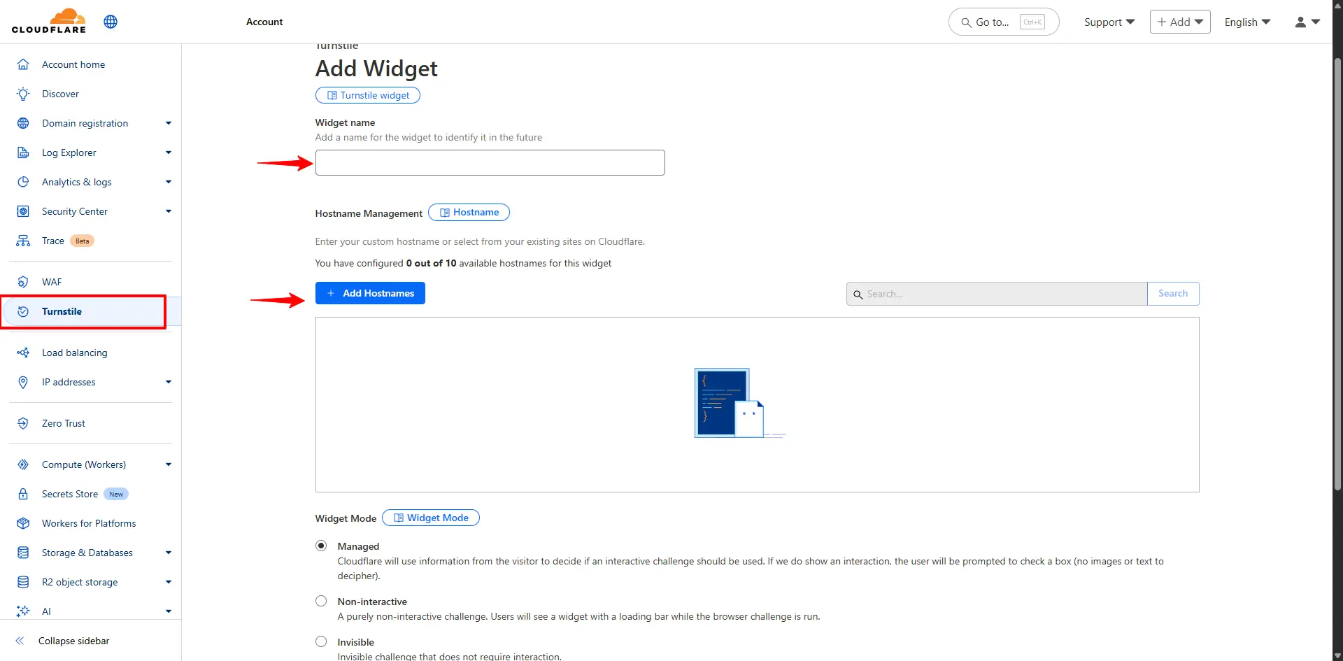 Add Widget