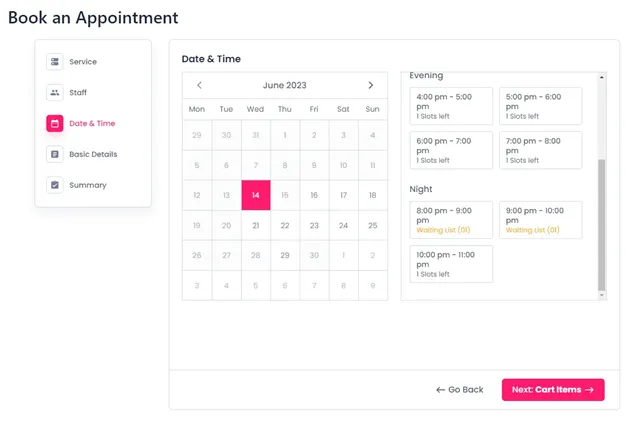 Waiting List Feature