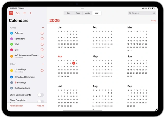 apple calendar