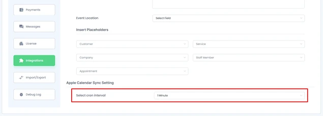 bookingpress apple calendar sync setting