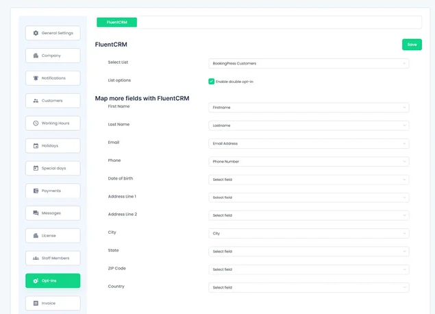 bookingpress fluentcrm integration