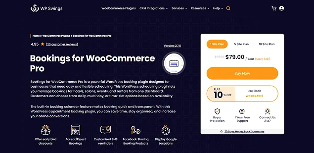 bookings for woocommerce