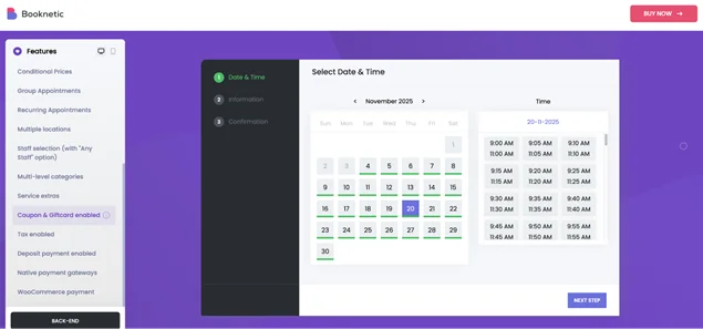 booknetic booking ui