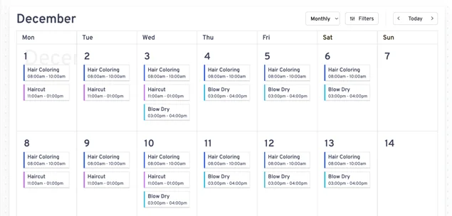 admin calendar in latepoint