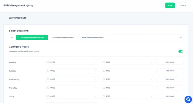 bookingpress staff working hours