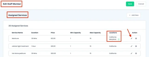 available location by service