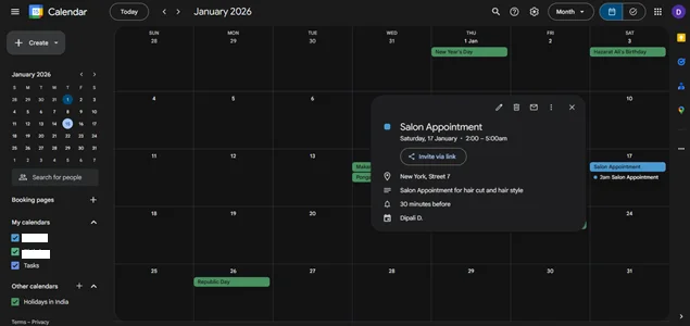 check imported event