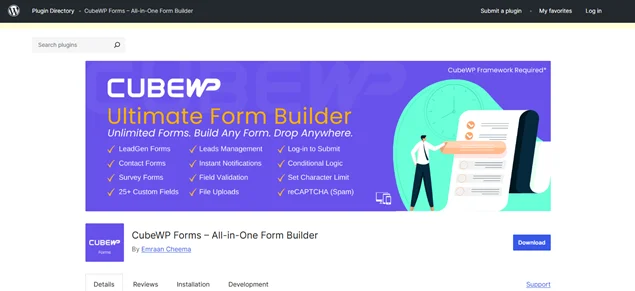 cubewp forms