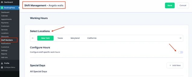 staff shift management
