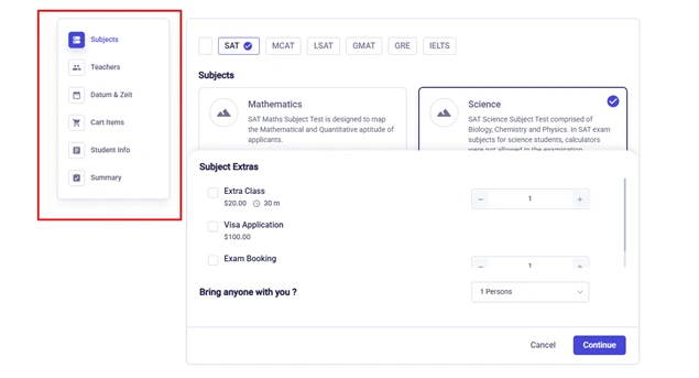 booking flow of bookingpress