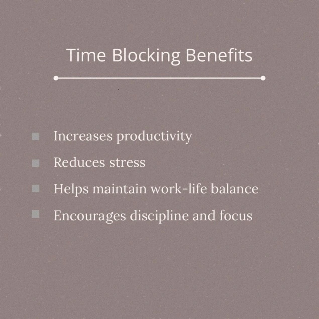 Benefits of Timetable