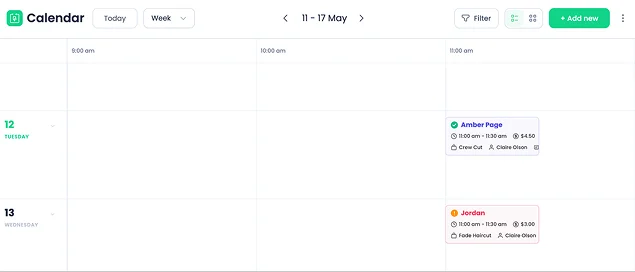 BookingPress calendar timeline view 