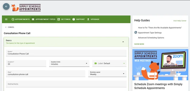 Simply Schedule appointments liner logic