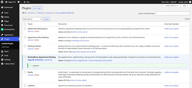 add wordpress booking plugins