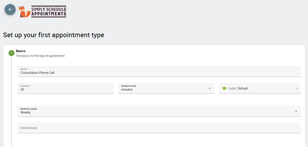 appointment setting in Simply Schedule Appointments 