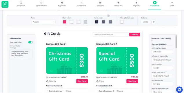 customize gift card 