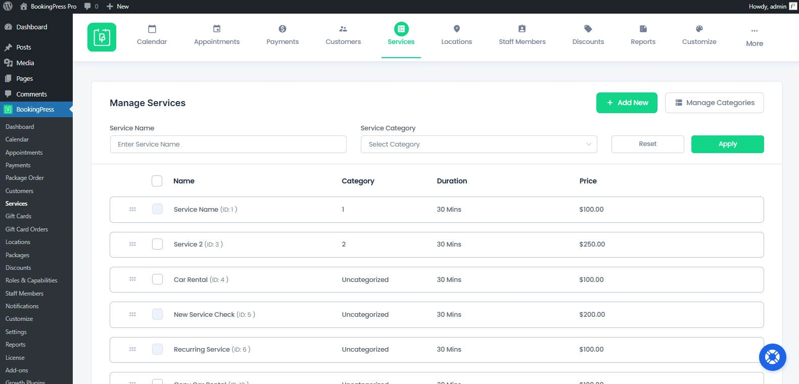 Manage Service