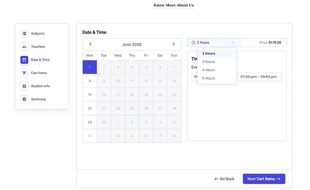 custom service duration addon