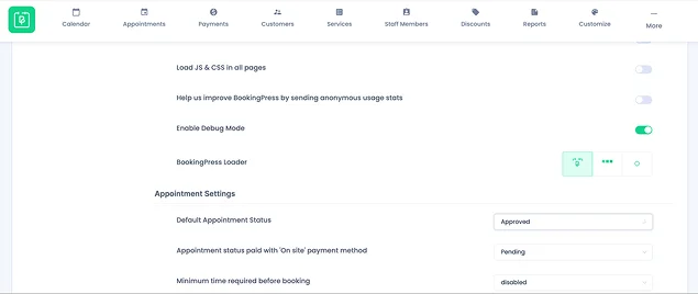 enable mail confirmation in BookingPress