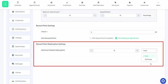 fix reward points in mycred