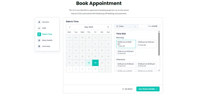 flexibility and scheduling in BookingPress