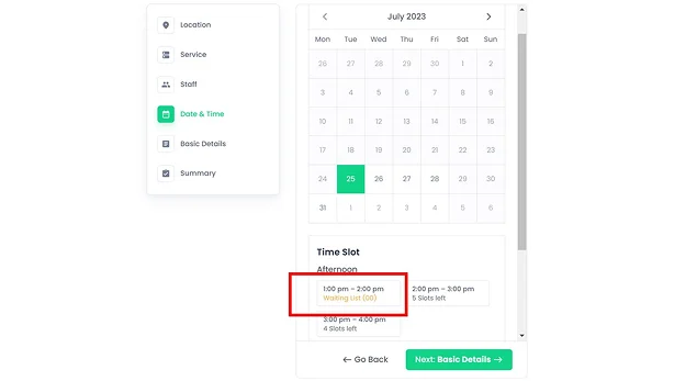 waiting list addon