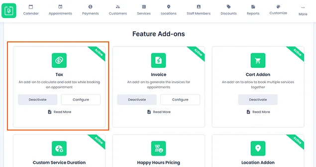bookingpress tax addon