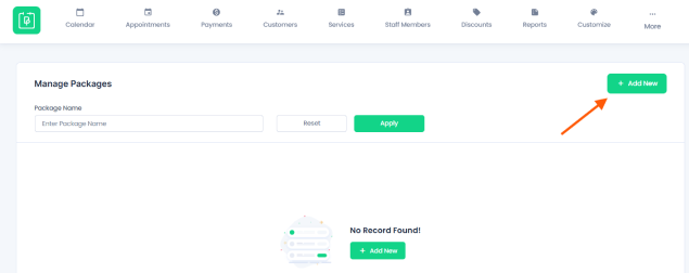 manage packages in bookingpress