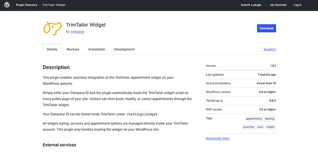 trimtailor widget