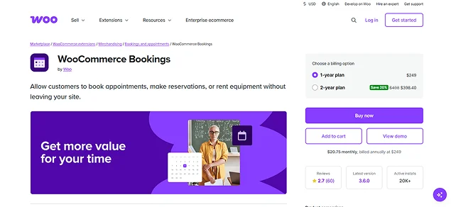 woocommerce bookings