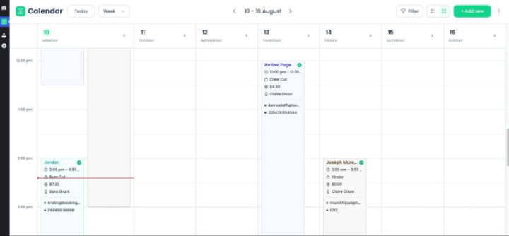 bookingpress calendar view