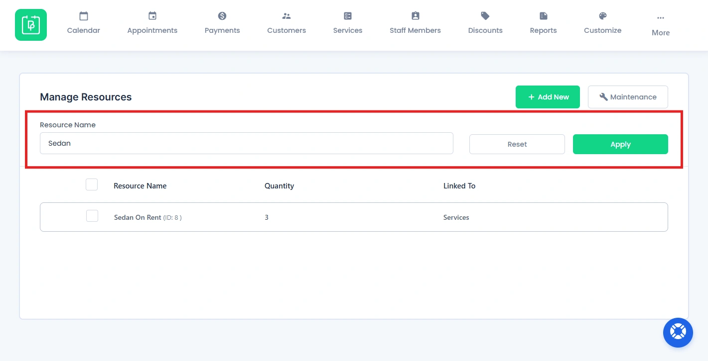 Filter Resource