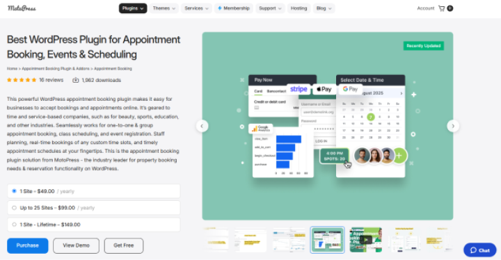 motopress appointment booking