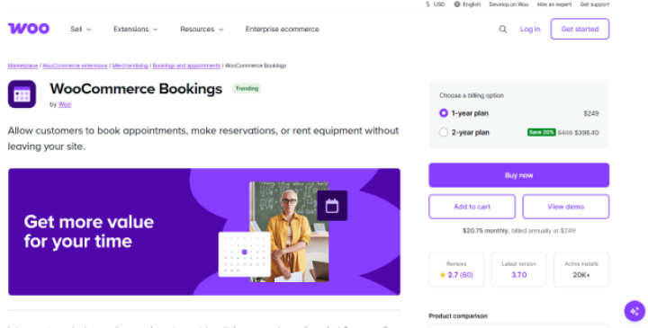 woocommerce booking