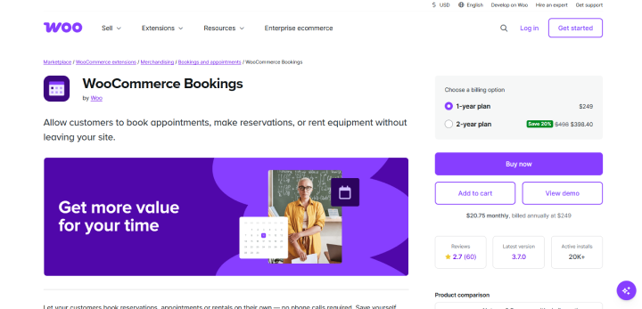 woocommerce bookings