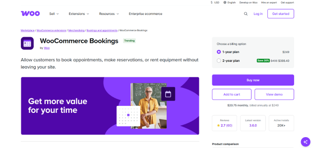 woocommerce bookings
