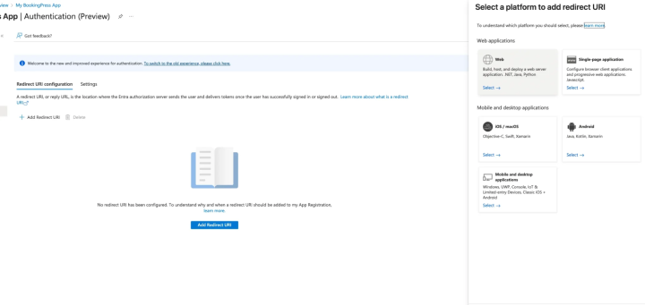 add a redirect url